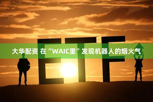 大华配资 在“WAIC里”发现机器人的烟火气