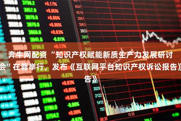 奔牛网配资 “知识产权赋能新质生产力发展研讨会”在蓉举行，发布《互联网平台知识产权诉讼报告》